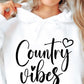 COUNTRY Vibes  SVG and PNG, Retro Font T-shirt Design, Svg Files For Cricut, Silhouette, Digital Download (1)