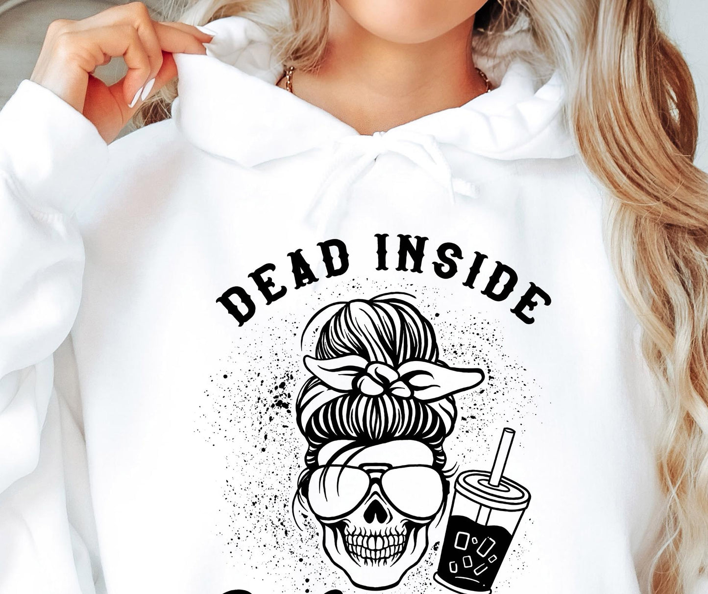 Dead Inside But Caffeinated Ribbon Svg Files, Svg Tshirt, Png and Svg Sublimation Design, Svg Files For Cricut, Silhouette