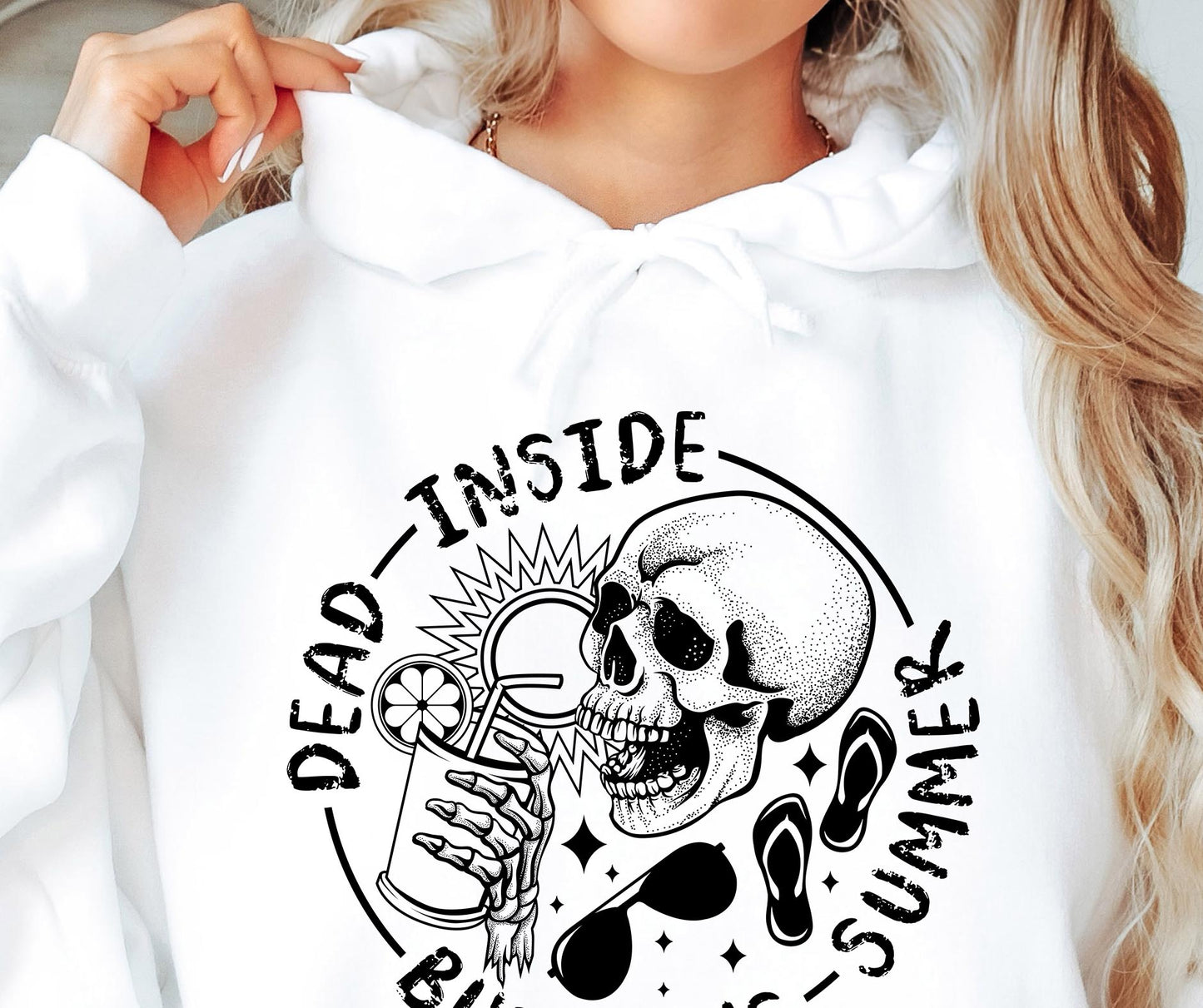 Dead Inside But Its Summer Skull Svg Files, Svg Tshirt, Png and Svg Sublimation Design, Svg Files For Cricut, Silhouette