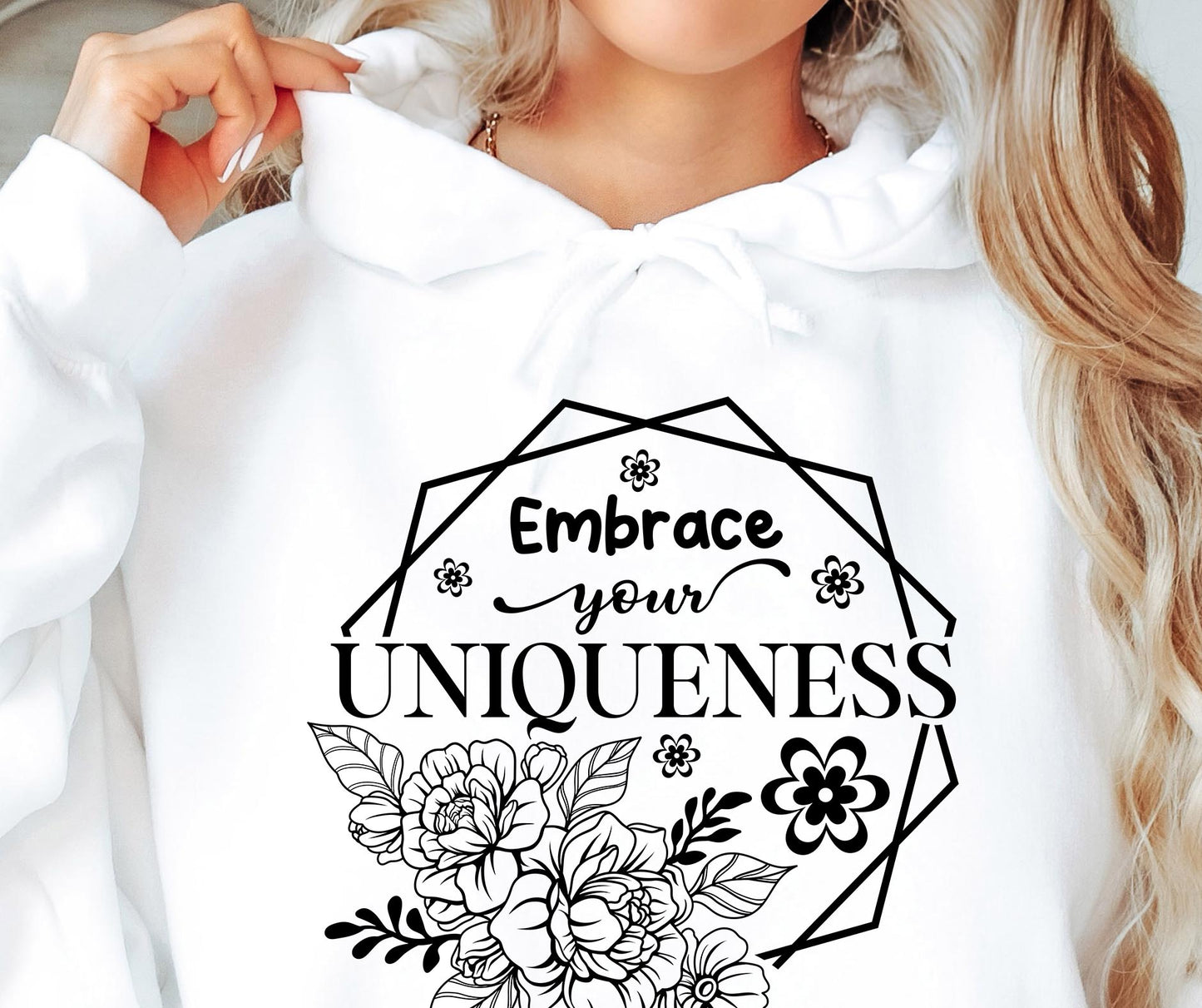 Embrace Your Uniqueness Flower Svg Files, Svg Tshirt, Png and Svg Sublimation Design, Svg Files For Cricut, Silhouette