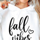 FALL Vibes  SVG and PNG, Retro Font T-shirt Design, Svg Files For Cricut, Silhouette, Digital Download (1)