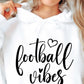 FOOTBALL Vibes  SVG and PNG, Retro Font T-shirt Design, Svg Files For Cricut, Silhouette, Digital Download (1)