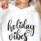 HOLIDAY Vibes  SVG and PNG, Retro Font T-shirt Design, Svg Files For Cricut, Silhouette, Digital Download (1)