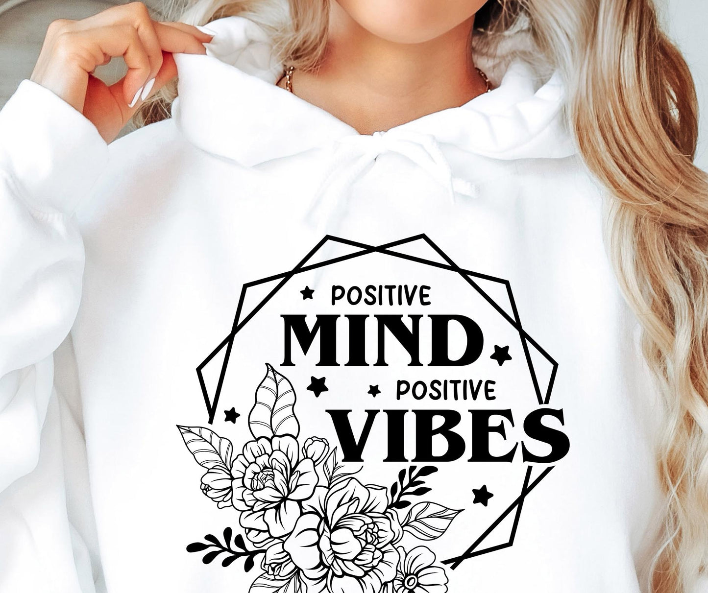 Positive Mind Positive Vibes Svg Files, Svg Tshirt, Png and Svg Sublimation Design, Svg Files For Cricut, Silhouette