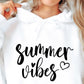 SUMMER Vibes  SVG and PNG, Retro Font T-shirt Design, Svg Files For Cricut, Silhouette, Digital Download (1)