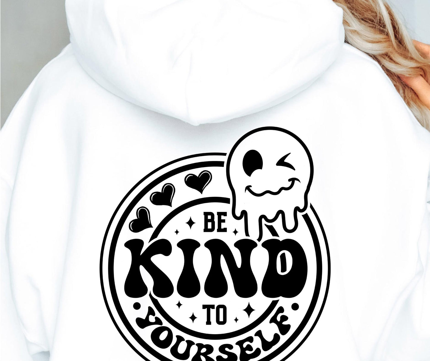 Be kind to yourself Svg Pvg, Mental health Png, Mom Svg, Smile Svg, Retro Png, Inspirational Png, Motivational Quote