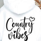 COUNTRY Vibes  SVG and PNG, Retro Font T-shirt Design, Svg Files For Cricut, Silhouette, Digital Download (1)