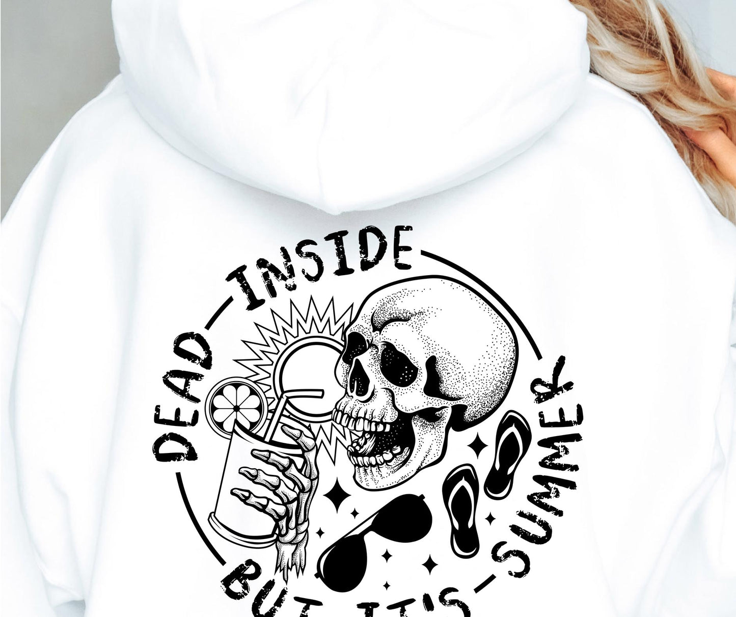 Dead Inside But Its Summer Skull Svg Files, Svg Tshirt, Png and Svg Sublimation Design, Svg Files For Cricut, Silhouette