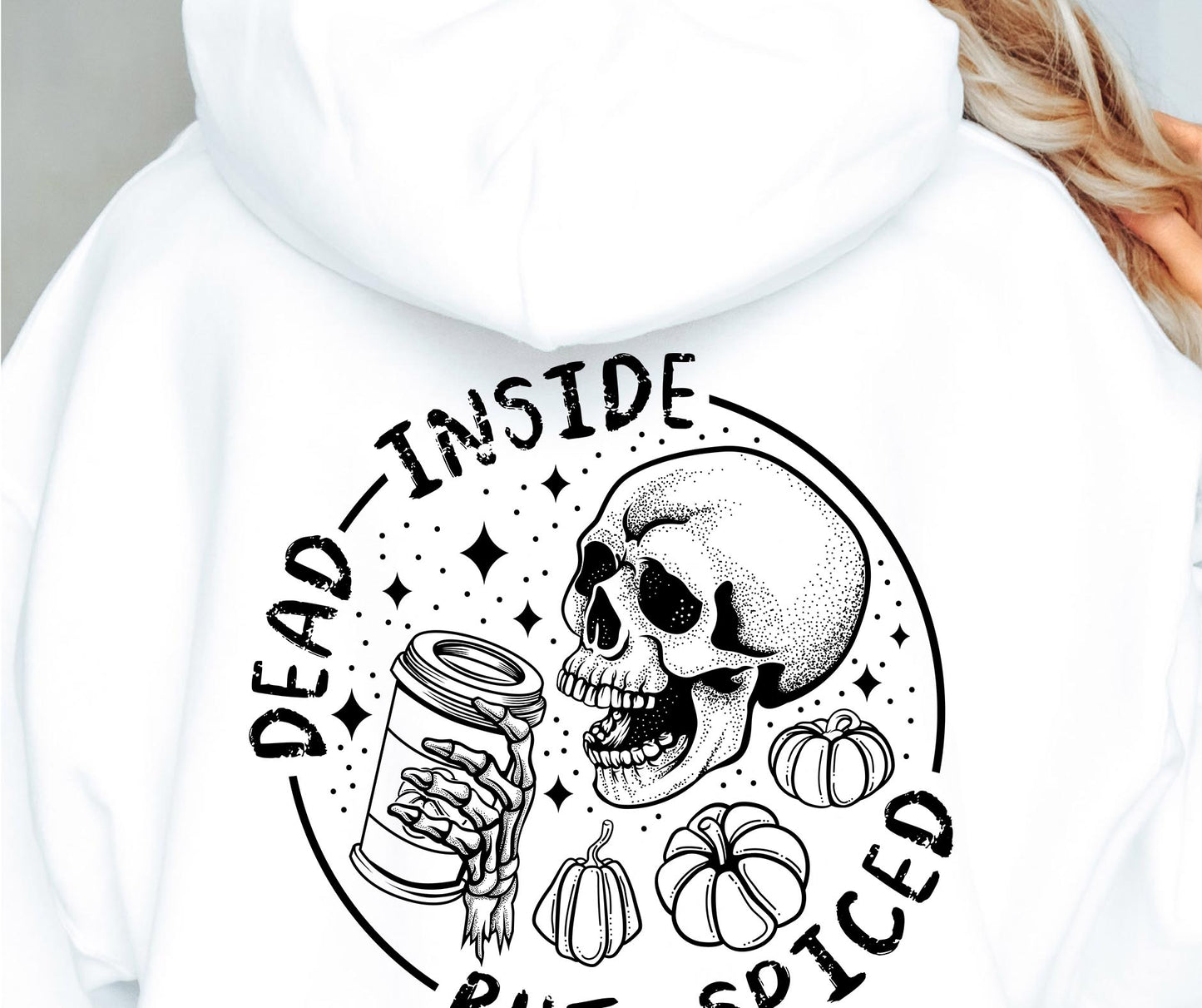 Dead Inside But Spiced Skull Svg Files, Svg Tshirt, Png and Svg Sublimation Design, Svg Files For Cricut, Silhouette