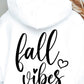 FALL Vibes  SVG and PNG, Retro Font T-shirt Design, Svg Files For Cricut, Silhouette, Digital Download (1)