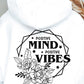 Positive Mind Positive Vibes Svg Files, Svg Tshirt, Png and Svg Sublimation Design, Svg Files For Cricut, Silhouette