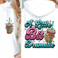 Sublimation PNG Sublimation PNG - A Little Bit Dramatic T-shirt Png Design, Retro Hippy Sublimation, Sassy Smile 90s Digital Download PNG File, Pocket design-Tumblerwrapdesigns