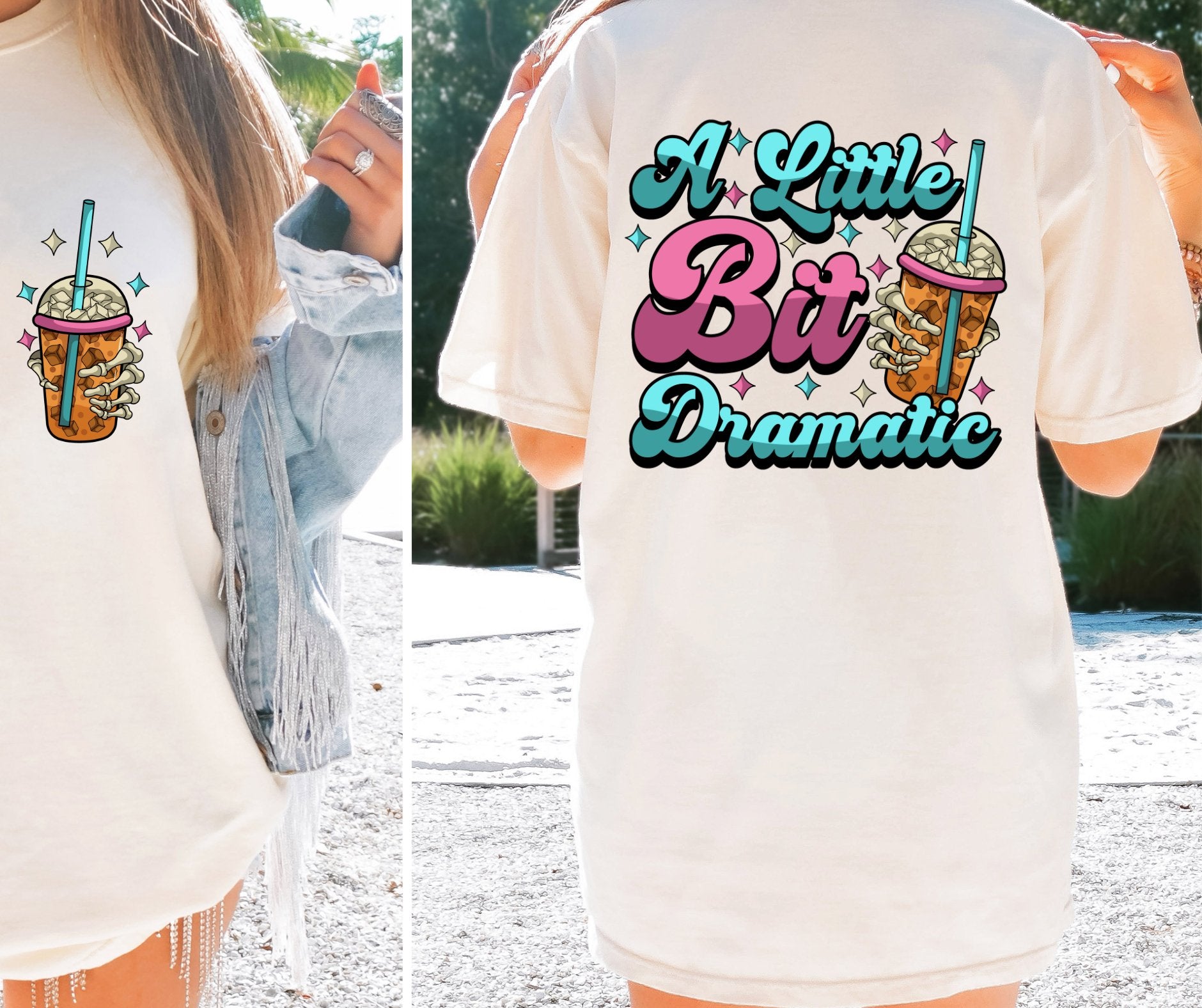 Sublimation PNG Sublimation PNG - A Little Bit Dramatic T-shirt Png Design, Retro Hippy Sublimation, Sassy Smile 90s Digital Download PNG File, Pocket design-Tumblerwrapdesigns