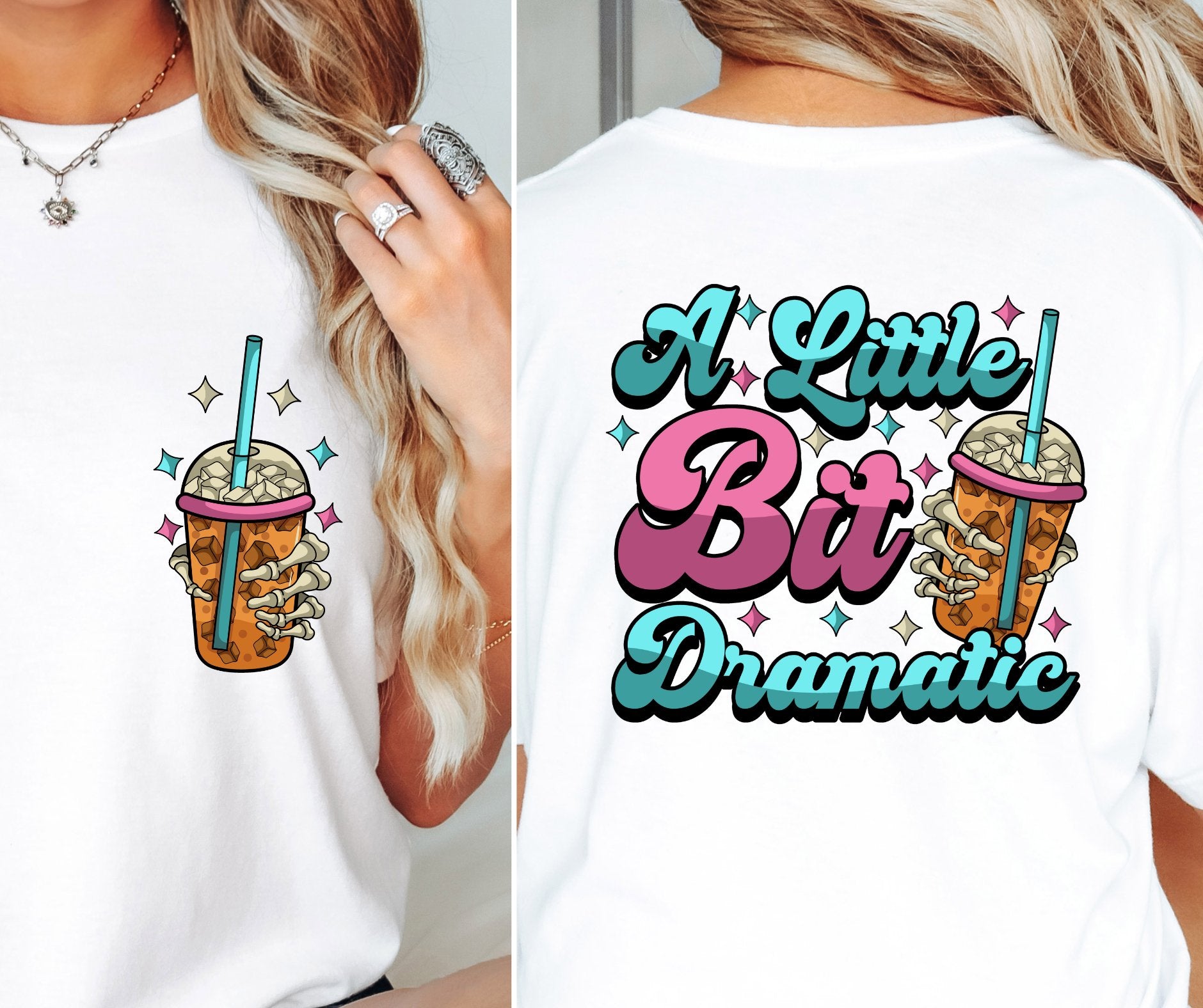 Sublimation PNG Sublimation PNG - A Little Bit Dramatic T-shirt Png Design, Retro Hippy Sublimation, Sassy Smile 90s Digital Download PNG File, Pocket design-Tumblerwrapdesigns