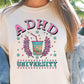 Sublimation PNG Sublimation PNG - ADHD University T-shirt Png Design, Retro Hippy Sublimation, Varsity Mental health Digital Download PNG File, Commercial Use-Tumblerwrapdesigns