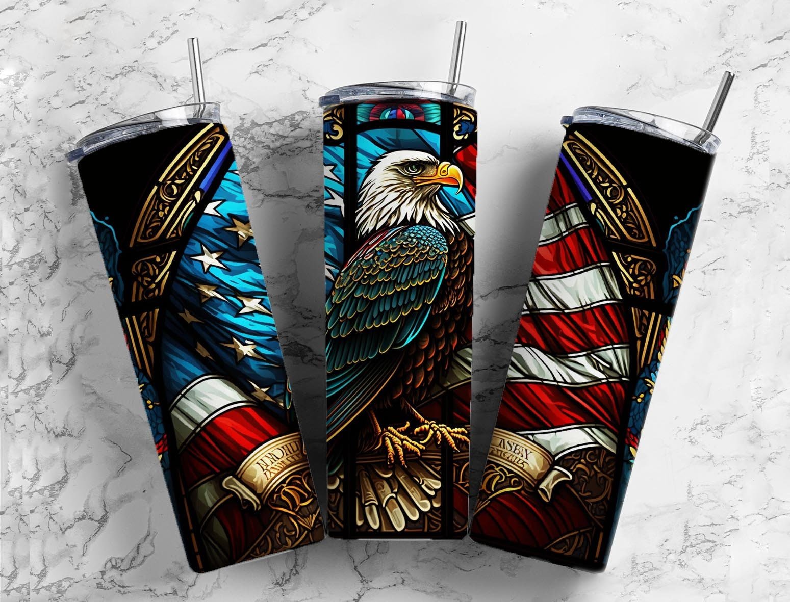 America Eagle 20oz Sublimation Tumbler Designs, USA Flag 9.2 x 8.3” Straight Skinny Tumbler Wrap PNG, Sublimation Design PNG - Tumblerwrapdesigns