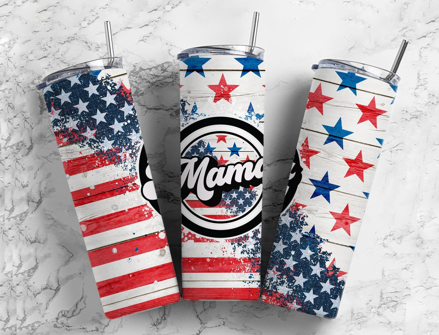 America Wood 20oz Sublimation Tumbler Designs, Mama USA 9.2 x 8.3” Straight Skinny Tumbler Wrap PNG, Sublimation Design PNG - Tumblerwrapdesigns