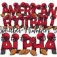 American Football Doodle Letter Alphabet with Uppercase and Numbers PNG, Alphabet PNG Digital Download - Tumblerwrapdesigns