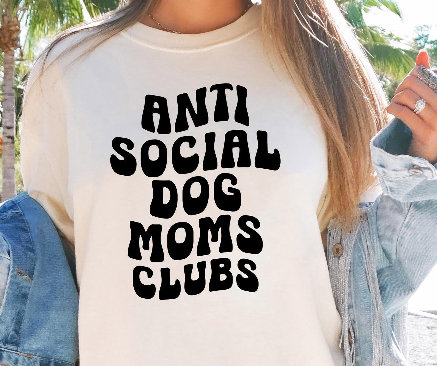 Antisocial dogs mom club T-shirt Svg Png Design, Retro Groovy Sublimation, Dog Mom Digital Download PNG File, Svg File, Commercial Use Matching Pocket Front Back - Tumblerwrapdesigns