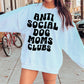 Antisocial dogs mom club T-shirt Svg Png Design, Retro Groovy Sublimation, Dog Mom Digital Download PNG File, Svg File, Commercial Use Matching Pocket Front Back - Tumblerwrapdesigns