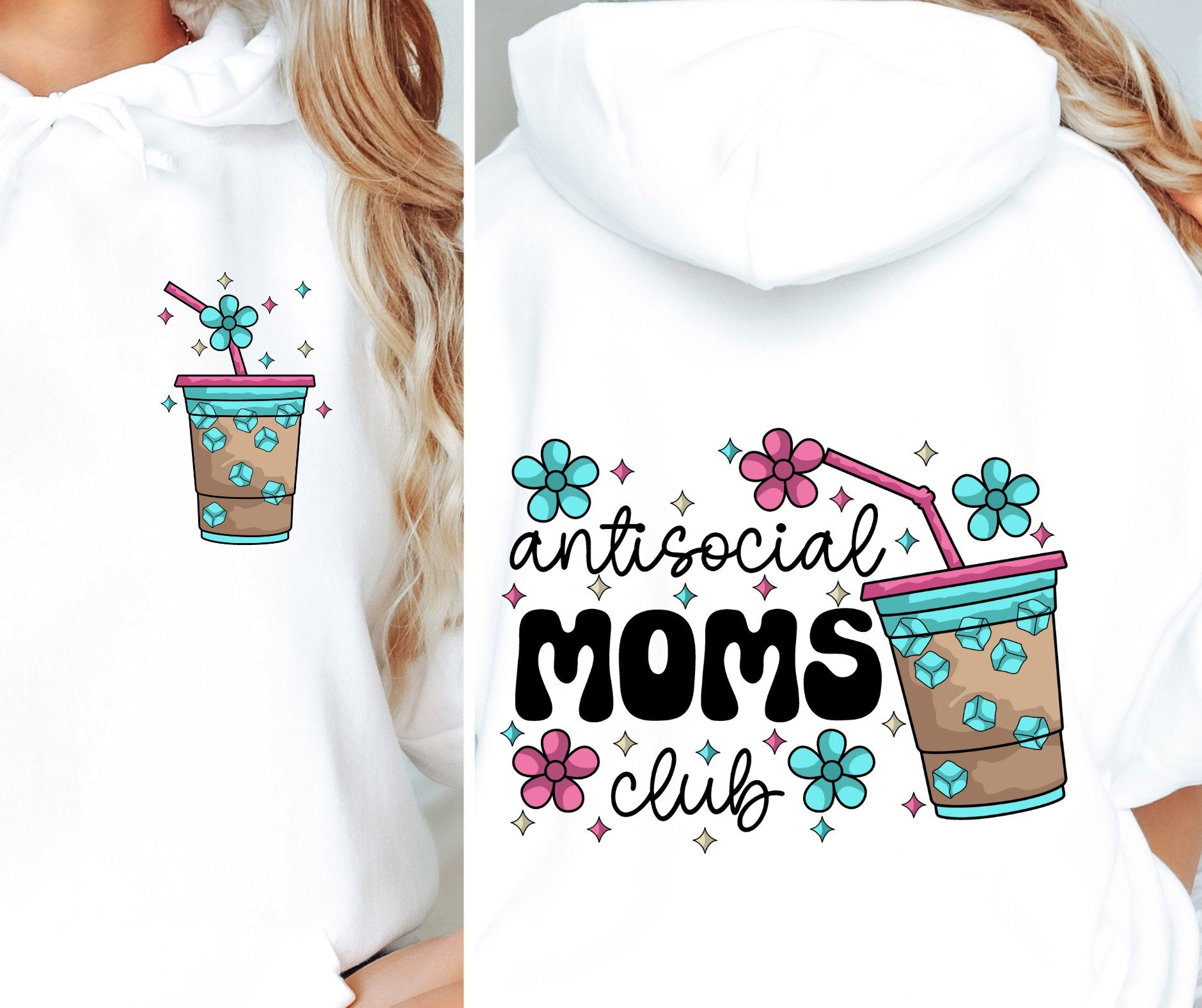 Sublimation PNG Sublimation PNG - Antisocial Moms Club T-shirt Png Design, Retro Hippy Sublimation, Sassy Smile 90s Digital Download PNG File, Pocket design-Tumblerwrapdesigns