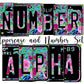 Baby Blue Flower Number Plate Alphabet Uppercase Numbers PNG, Magenta Pink Floral Alphabet PNG Digital Download - Tumblerwrapdesigns