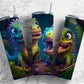 Baby dinosaurs 20oz Sublimation Tumbler Designs, Cute cartoon 9.2 x 8.3” Straight Skinny Tumbler Wrap PNG - Tumblerwrapdesigns