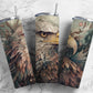 Bald eagle 20oz Sublimation Tumbler Designs, Botanical forest 9.2 x 8.3” Straight Skinny Tumbler Wrap PNG - Tumblerwrapdesigns