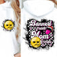 Sublimation PNG Sublimation PNG - Banned from Mom groups T-shirt Png Design, Retro Hippy Sublimation, Smile 90s Digital Download PNG File, Pocket design-Tumblerwrapdesigns