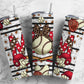 Baseball mom 20oz Sublimation Tumbler Designs, Striped sports 9.2 x 8.3” Straight Skinny Tumbler Wrap PNG - Tumblerwrapdesigns