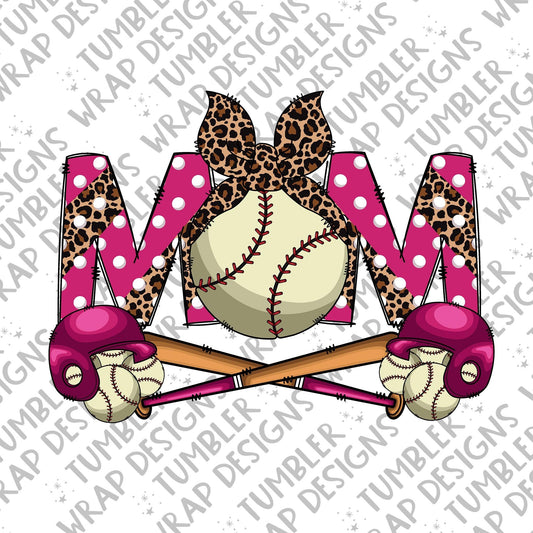 Sublimation PNG Sublimation PNG - Baseball Sublimation PNG Design, Polka dot mom Digital Download PNG File, Commercial Use-Tumblerwrapdesigns