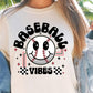 Sublimation PNG Sublimation PNG - Baseball Vibes T-shirt Png Design, Retro Smile Sublimation, Groovy Vibes Digital Download PNG File, Commercial Use-Tumblerwrapdesigns