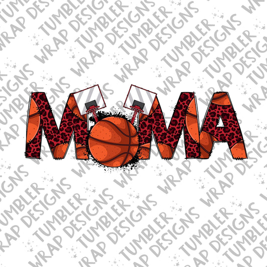 Sublimation PNG Sublimation PNG - basketball hoop Sublimation PNG Design, Leopard print mama Digital Download PNG File, Commercial Use-Tumblerwrapdesigns