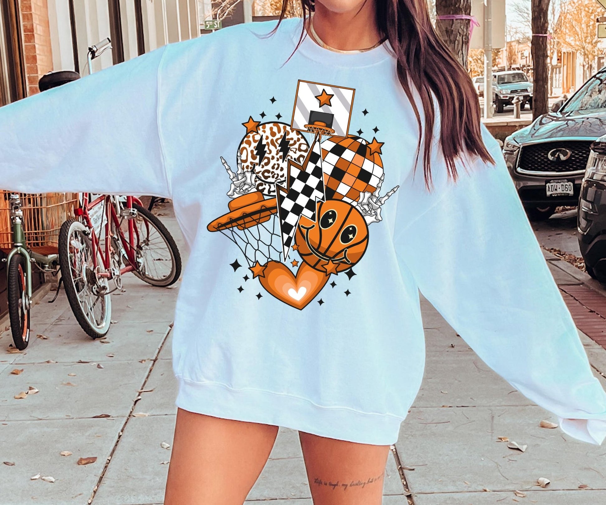 Sublimation PNG Sublimation PNG - Basketball Sports T-shirt Png Design, Retro Smile Sublimation, Groovy Vibes Digital Download PNG File, Commercial Use-Tumblerwrapdesigns