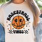 Sublimation PNG Sublimation PNG - Basketball Vibes Sports T-shirt Png Design, Retro Smile Sublimation, Groovy Vibes Digital Download PNG File, Commercial Use-Tumblerwrapdesigns