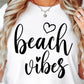 BEACH Vibes SVG and PNG, Retro Font T-shirt Design, Svg Files For Cricut, Silhouette, Digital Download (1) - Tumblerwrapdesigns