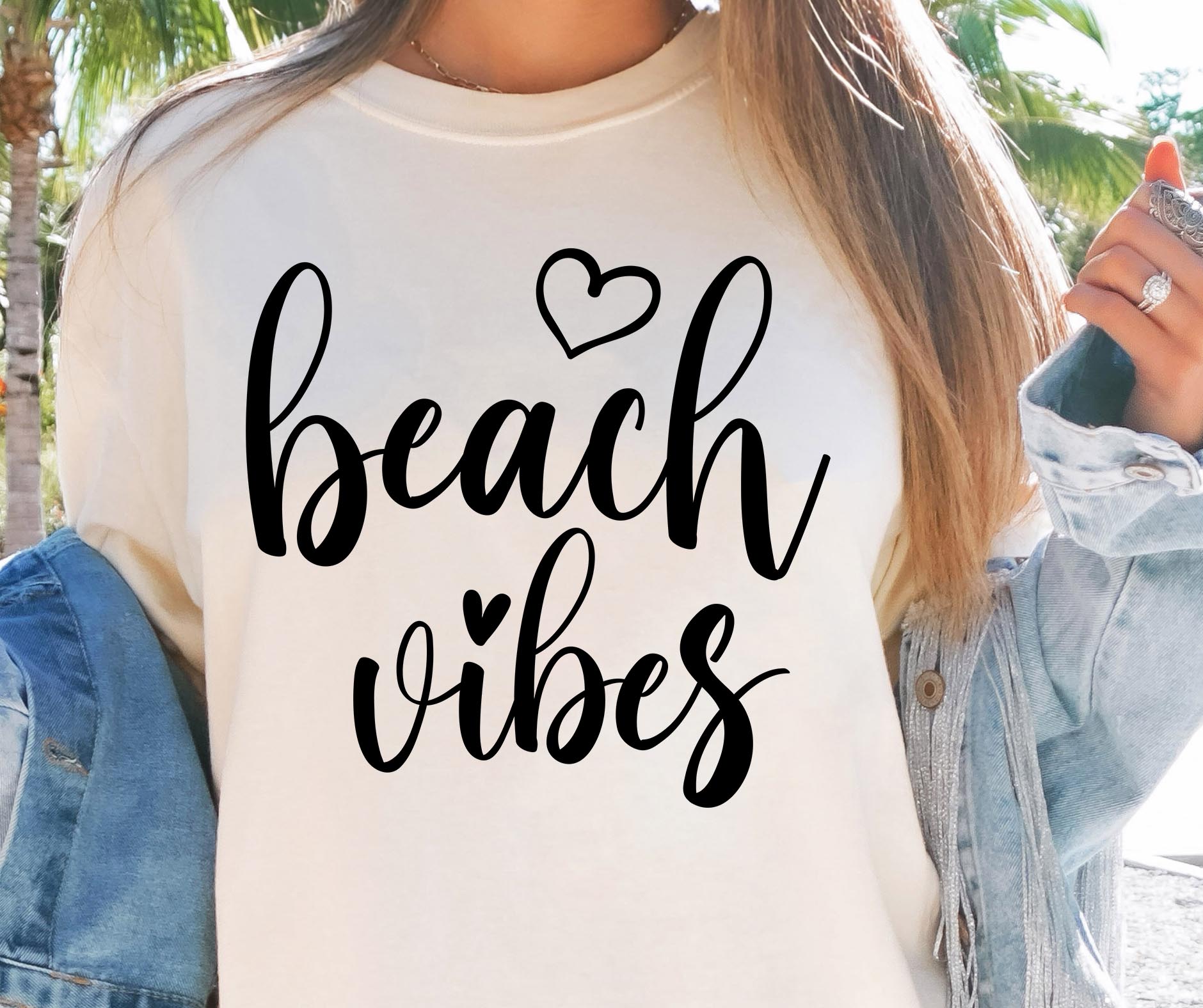 BEACH Vibes SVG and PNG, Retro Font T-shirt Design, Svg Files For Cricut, Silhouette, Digital Download (1) - Tumblerwrapdesigns