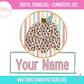 Boho Fall Pumpkin PNG Editable Canva Tumbler Templates, Add Your Own Name, Personalised Kids Canva Template, Sublimation Tee Designs