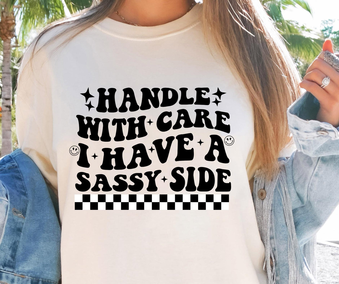 Handle With Care I Have A Sassy Side Svg Files, Svg Tshirt, Png and Svg Sublimation Design, Svg Files For Cricut, Silhouette