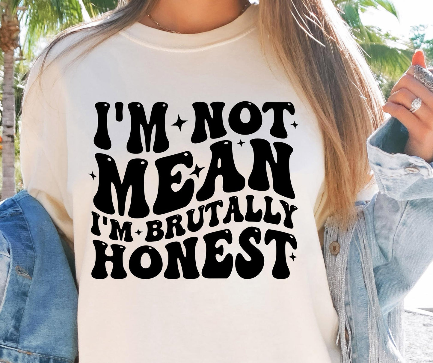 Im Not Mean Im Brutally Honest Svg Files, Svg Tshirt, Png and Svg Sublimation Design, Svg Files For Cricut, Silhouette