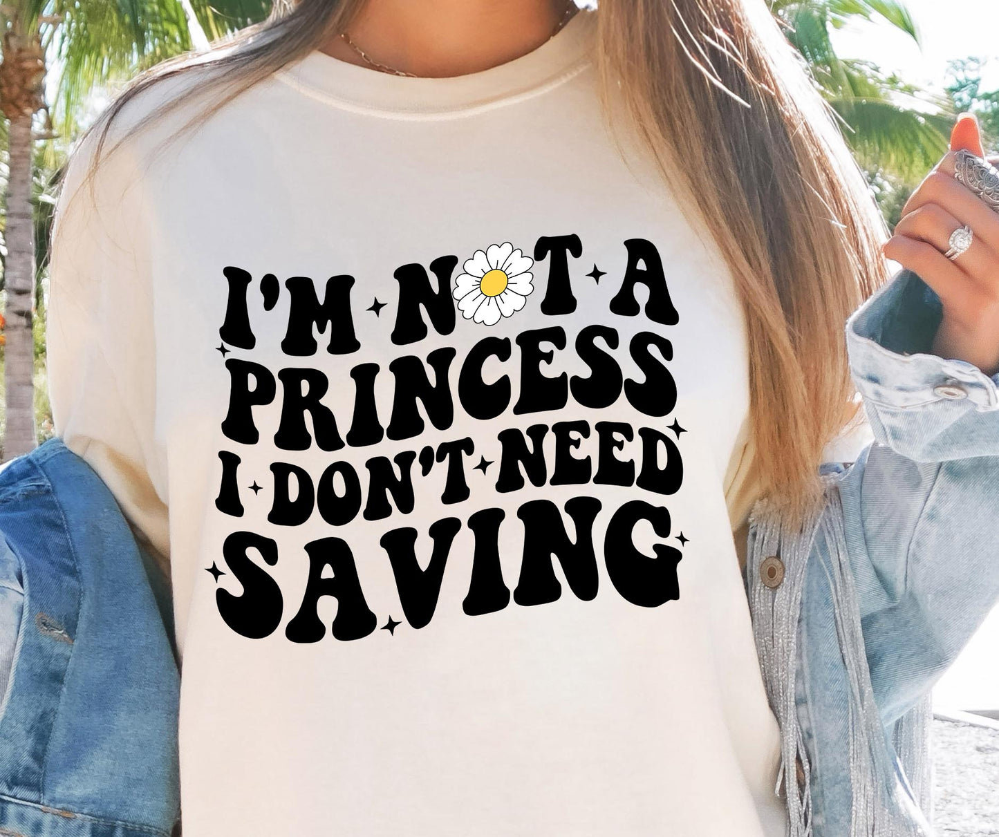 Im Not A Princess I Dont Need Saving Svg Files, Svg Tshirt, Png and Svg Sublimation Design, Svg Files For Cricut, Silhouette