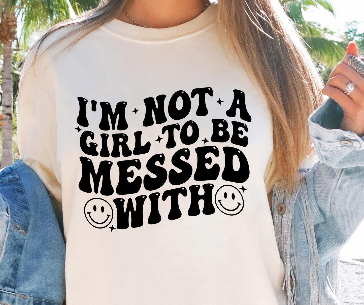 Im Not A Girl To Be Messed With Svg Files, Svg Tshirt, Png and Svg Sublimation Design, Svg Files For Cricut, Silhouette