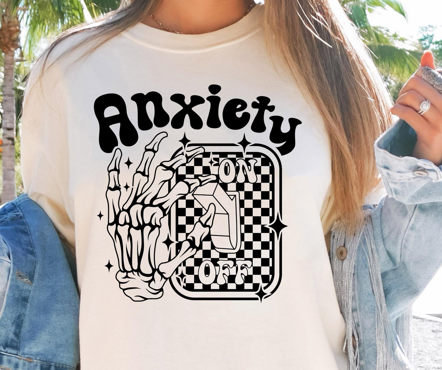 Anxiety On Svg Files, Svg Tshirt, Png and Svg Sublimation Design, Svg Files For Cricut, Silhouette