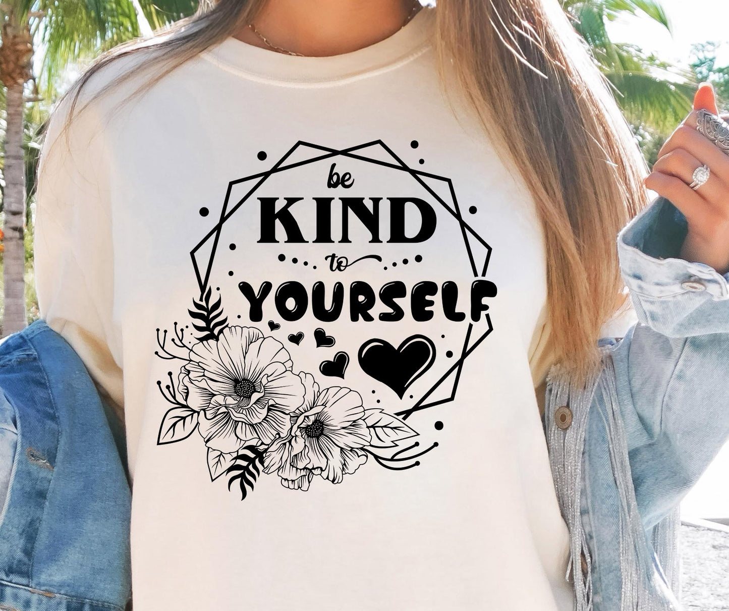 Be Kind To Yourself Svg Files, Svg Tshirt, Png and Svg Sublimation Design, Svg Files For Cricut, Silhouette