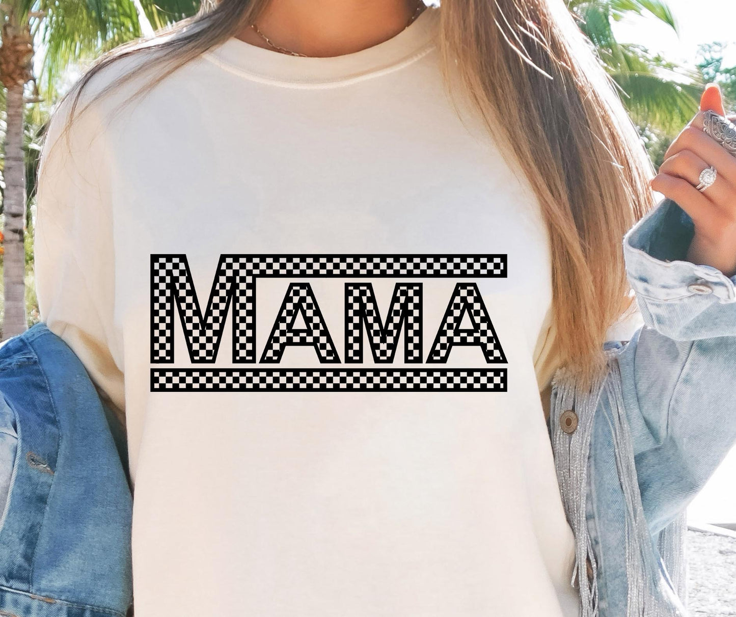 CHECKERED MAMA SVG and PNG, Retro Font T-shirt Design, Svg Files For Cricut, Silhouette, Digital Download (1)