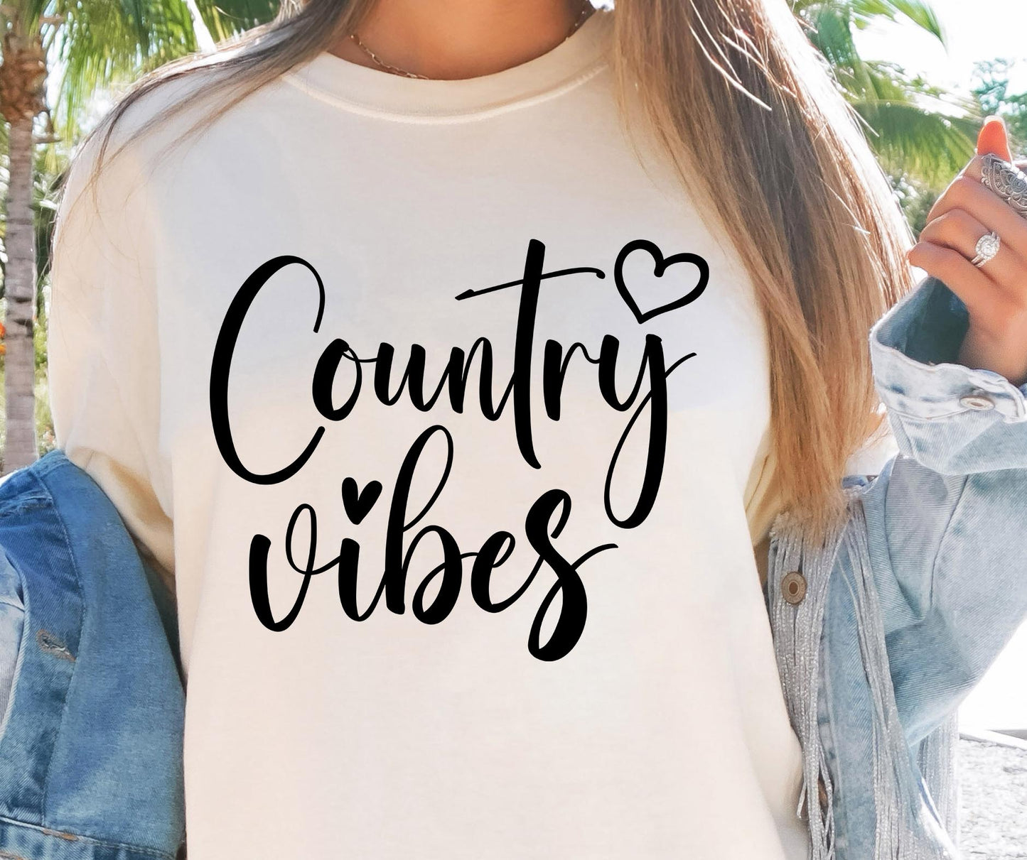 COUNTRY Vibes  SVG and PNG, Retro Font T-shirt Design, Svg Files For Cricut, Silhouette, Digital Download (1)