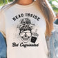 Dead Inside But Caffeinated Ribbon Svg Files, Svg Tshirt, Png and Svg Sublimation Design, Svg Files For Cricut, Silhouette