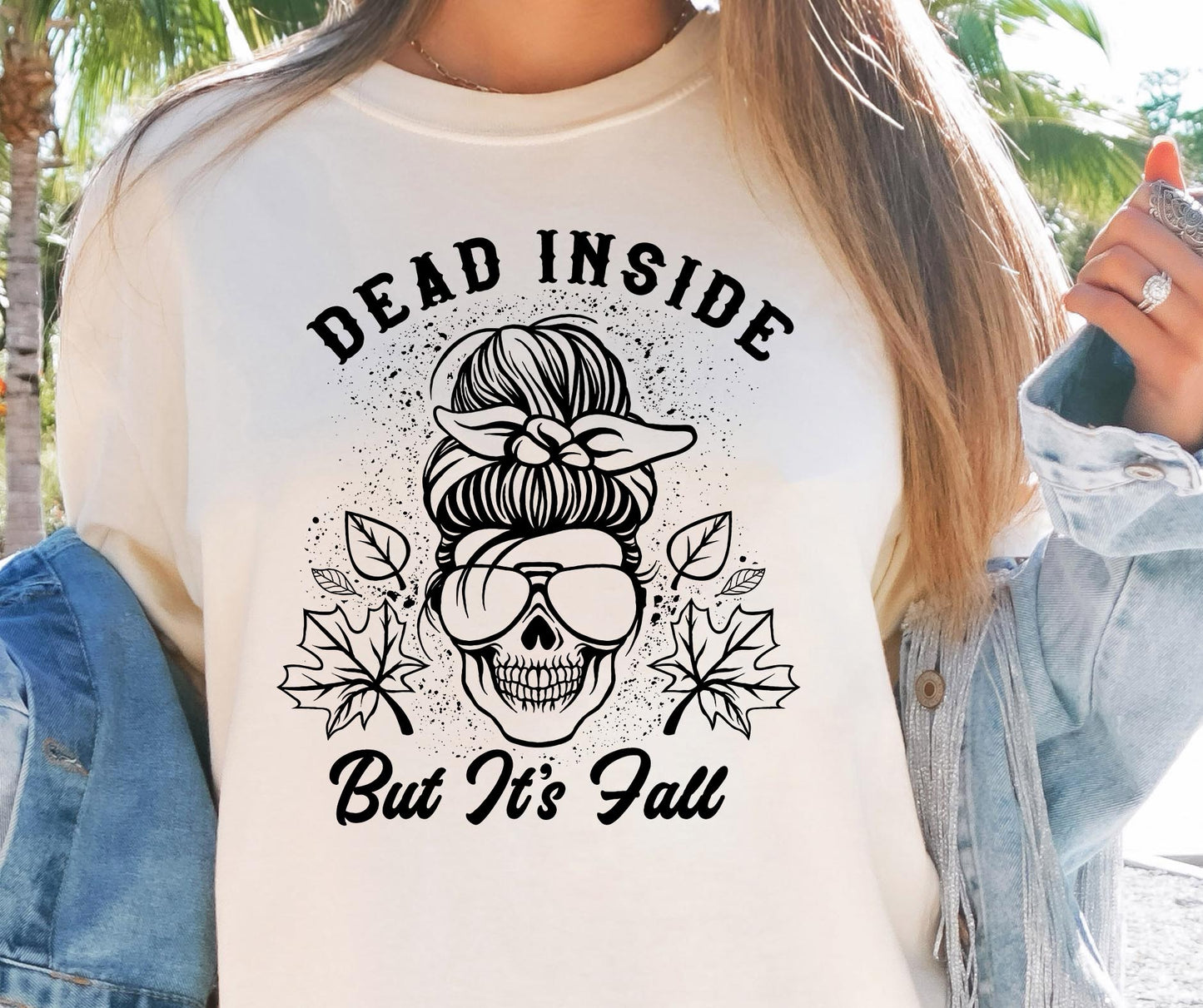 Dead Inside But Its Fall Ribbon Svg Files, Svg Tshirt, Png and Svg Sublimation Design, Svg Files For Cricut, Silhouette