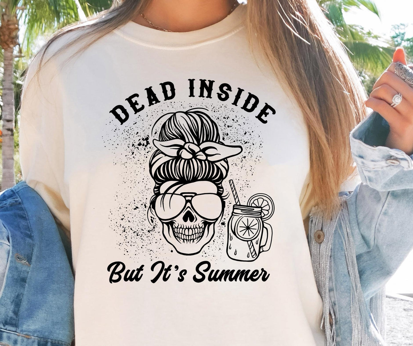 Dead Inside But Its Summer Ribbon Svg Files, Svg Tshirt, Png and Svg Sublimation Design, Svg Files For Cricut, Silhouette