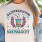 Sublimation PNG Sublimation PNG - Caffinated University T-shirt Png Design, Retro Hippy Sublimation, Funny Mental health Digital Download PNG File, Commercial Use-Tumblerwrapdesigns